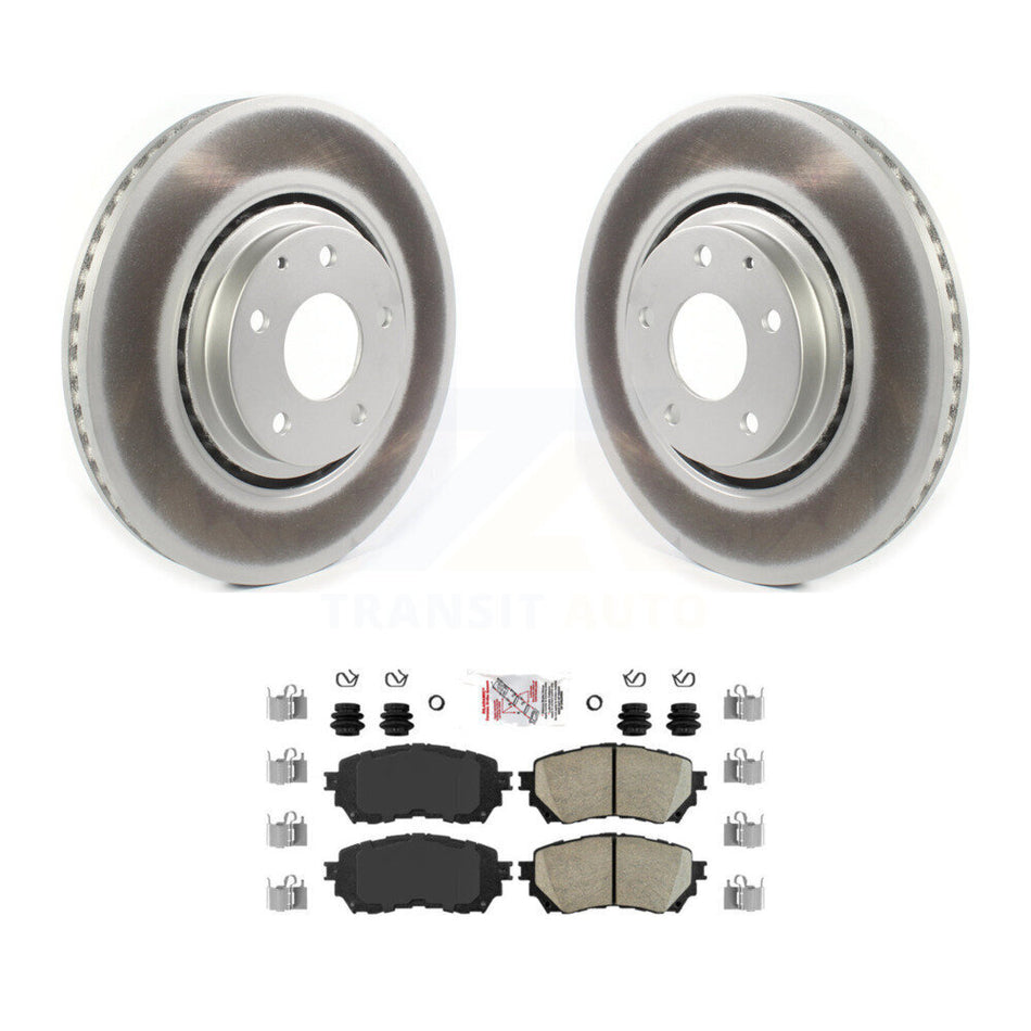 Front Coated Disc Brake Rotors And Ceramic Pads Kit For 2021 Mazda 6 Turbocharged KGA-100136