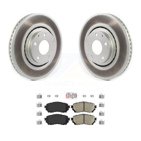 Front Coated Disc Brake Rotors And Ceramic Pads Kit For 2021 Mazda 6 Turbocharged KGA-100137