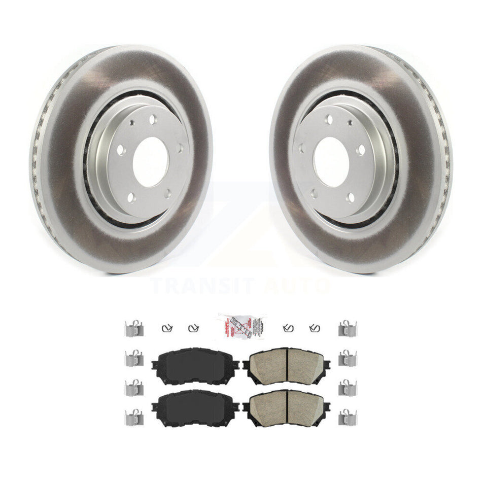 Front Coated Disc Brake Rotors And Ceramic Pads Kit For 2021 Mazda 6 Turbocharged KGA-100137