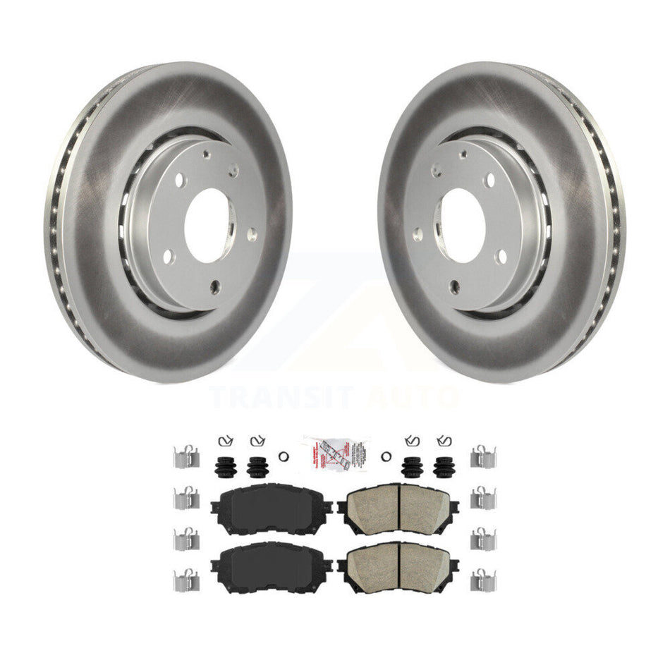 Front Coated Disc Brake Rotor & Ceramic Pad Kit For 2019-2021 Mazda 6 Naturally Aspirated KGA-100138