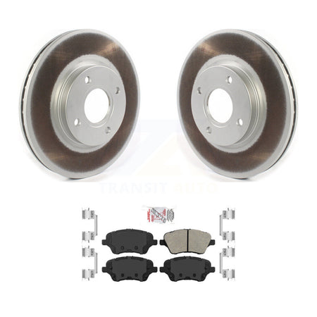 Front Coated Disc Brake Rotors And Semi-Metallic Pads Kit For 2014-2019 Ford Fiesta ST KGA-100142