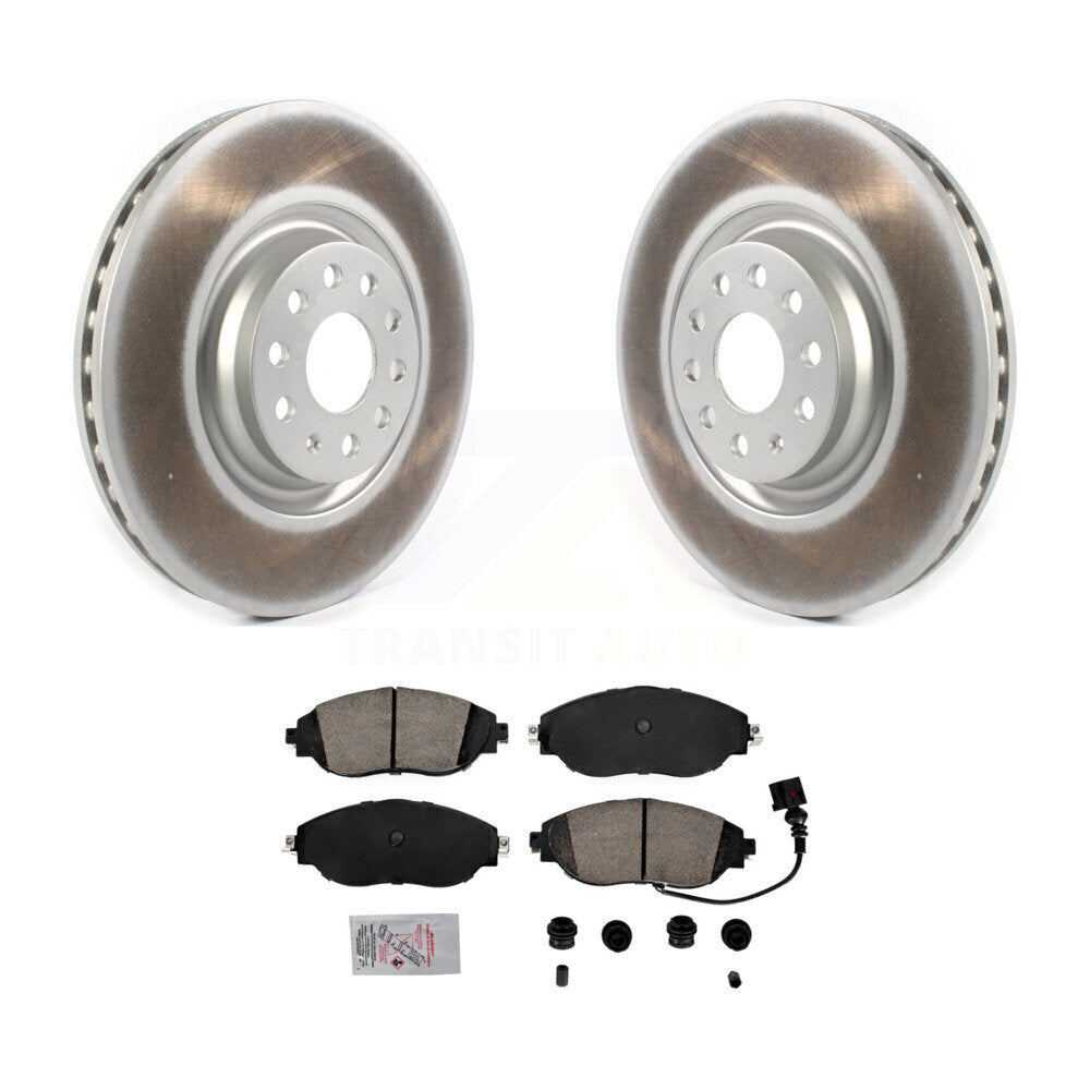 Front Coated Brake Rotor & Ceramic Pad Kit For Volkswagen Jetta Audi S3 A3 Quattro Arteon KGA-100150