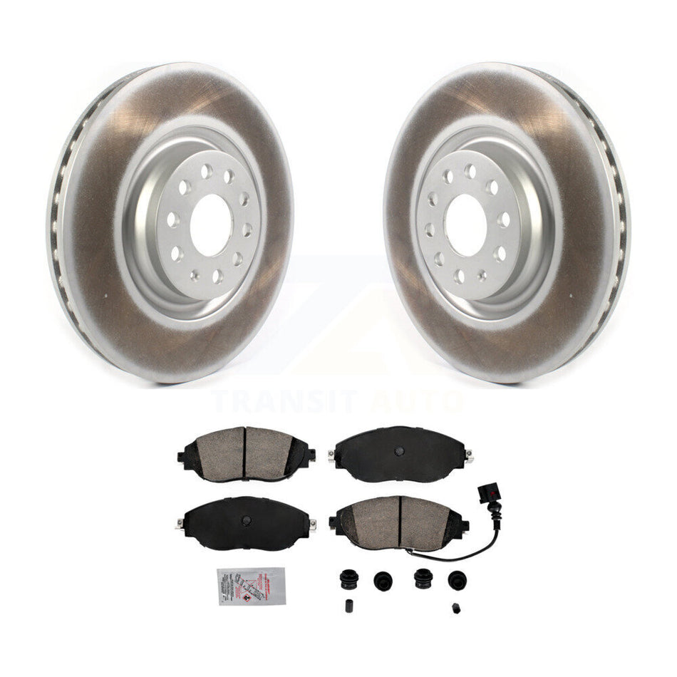 Front Coated Brake Rotor & Ceramic Pad Kit For Volkswagen Jetta Audi S3 A3 Quattro Arteon KGA-100150