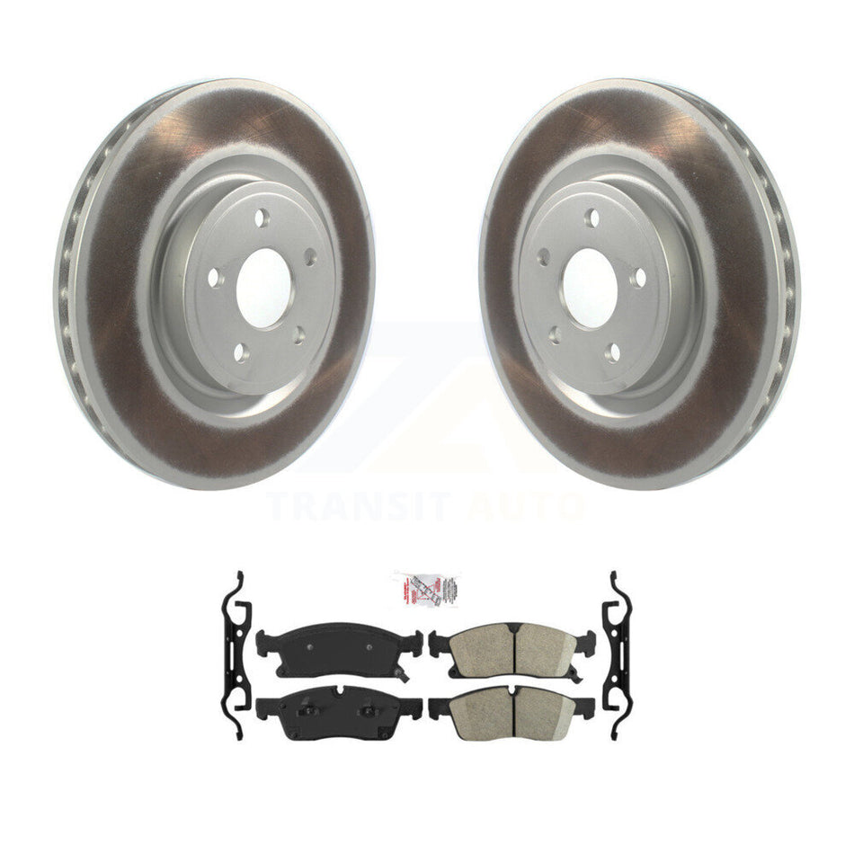 Front Coat Brake Rotors Ceramic Pad Kit For Dodge Durango With 380mm Diameter Rotor KGA-100156