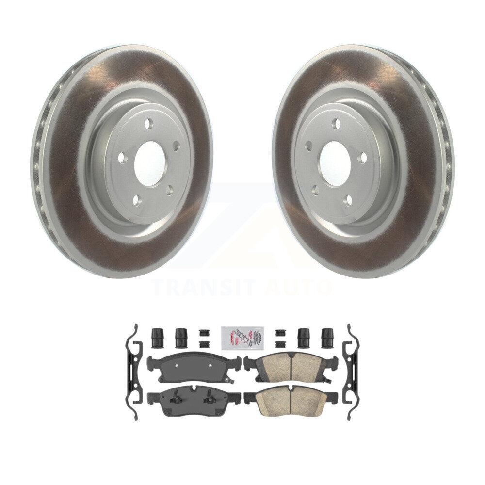 Front Coat Brake Rotors Ceramic Pad Kit For Dodge Durango With 380mm Diameter Rotor KGA-100157
