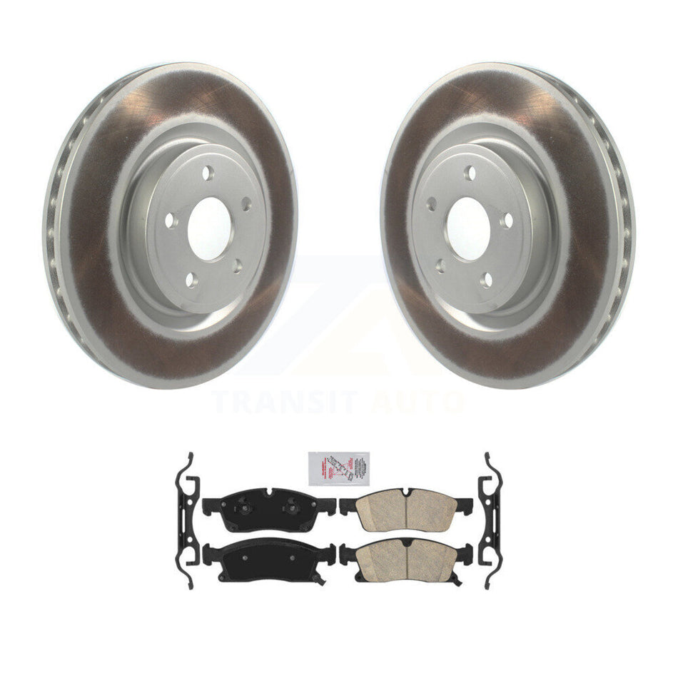 Front Coat Brake Rotors Ceramic Pad Kit For Dodge Durango With 380mm Diameter Rotor KGA-100158