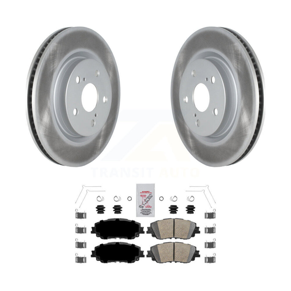 Front Coated Brake Rotors Ceramic Pad Kit For Toyota RAV4 Camry Corolla Cross Lexus Venza KGA-100160