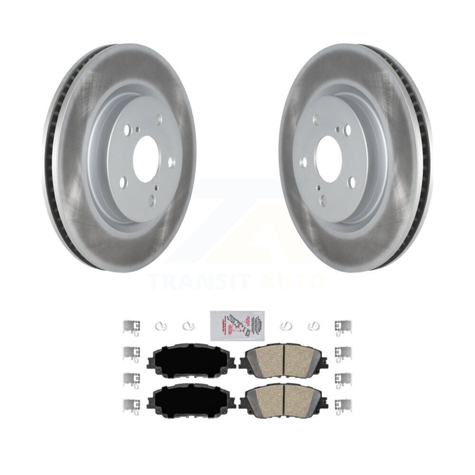 Front Coated Brake Rotors Ceramic Pad Kit For Toyota RAV4 Camry Corolla Cross Lexus Venza KGA-100161