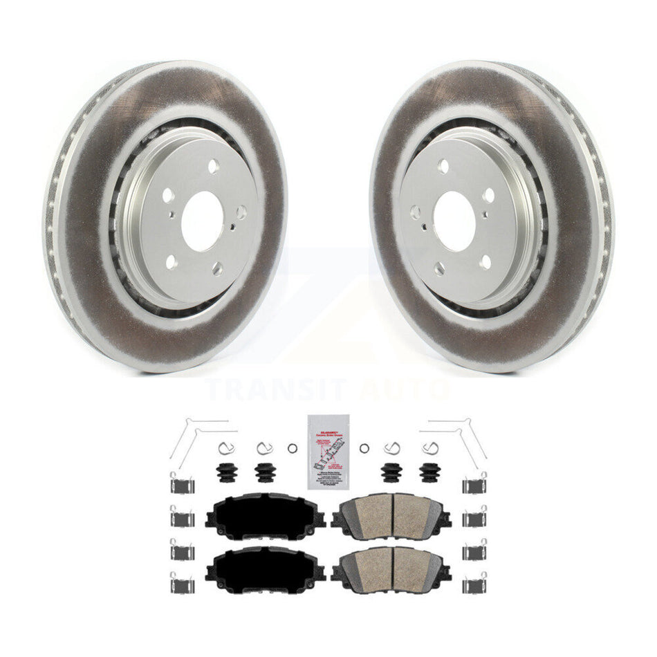 Front Coated Brake Rotors Ceramic Pad Kit For 2020-2023 Toyota Camry XSE With TRD Package KGA-100163