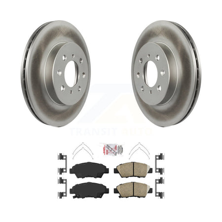 Front Coated Disc Brake Rotors And Ceramic Pads Kit For Honda Fit KGA-100167