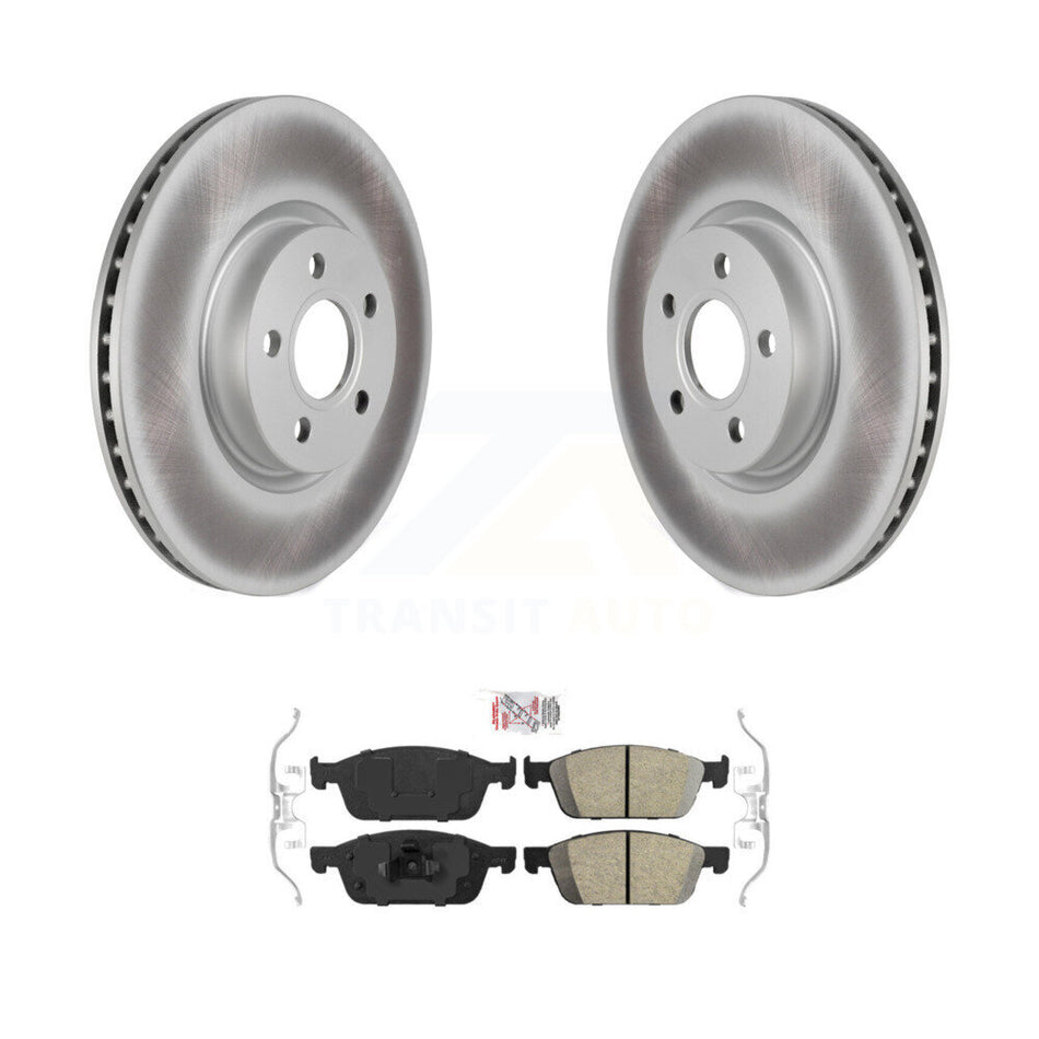 Front Coated Disc Brake Rotors And Ceramic Pads Kit For Ford Transit Connect KGA-100168
