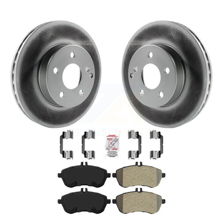 Front Coated Disc Brake Rotors And Semi-Metallic Pad Kit For Mercedes-Benz C300 C250 C230 KGA-100179