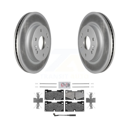 Front Coated Brake Rotor Semi-Metallic Pad Kit For GMC Chevrolet Silverado 1500 Sierra XL KGA-100184