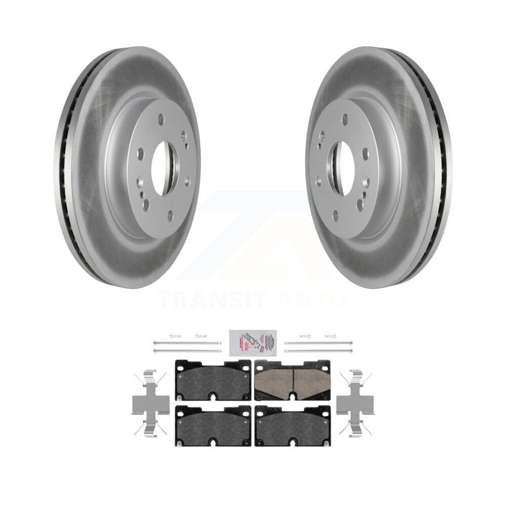 Front Coated Brake Rotor Ceramic Pad Kit For GMC Chevrolet Silverado 1500 Sierra Yukon XL KGA-100185