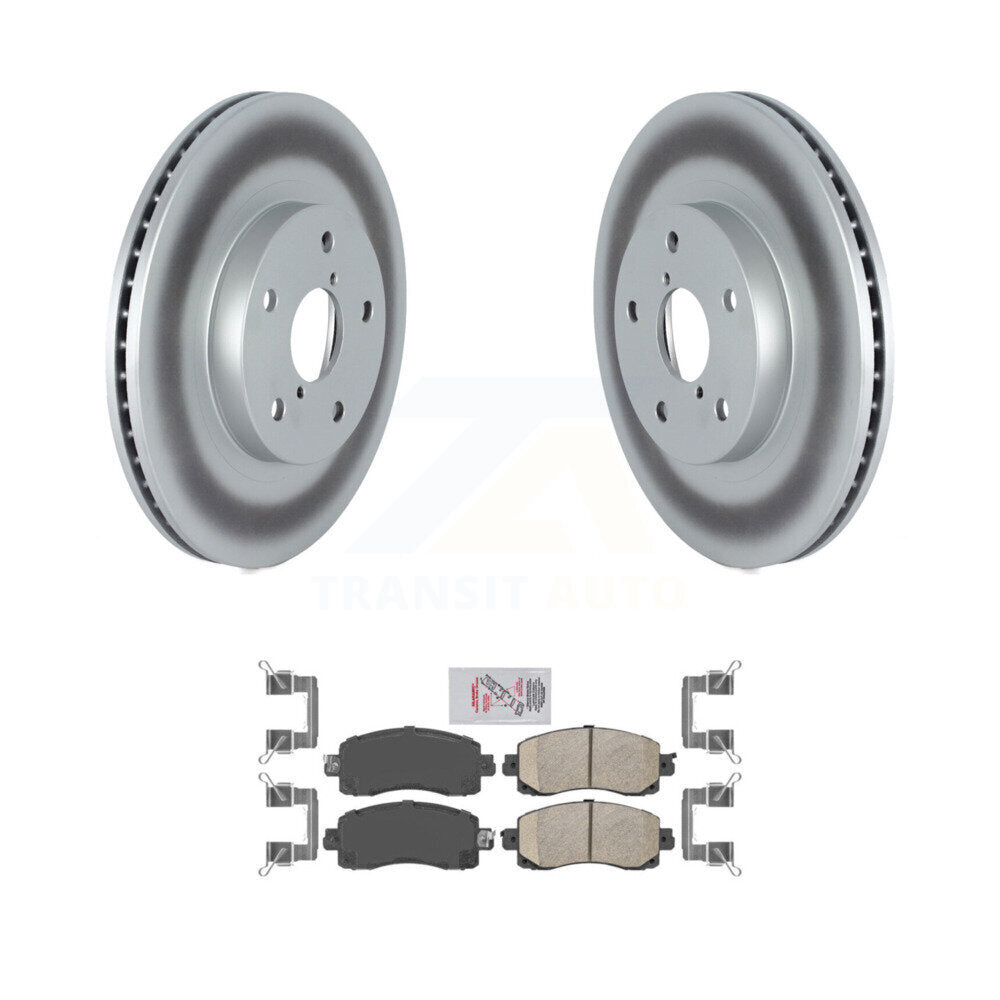 Front Coated Disc Brake Rotors And Ceramic Pads Kit For Subaru Forester KGA-100191