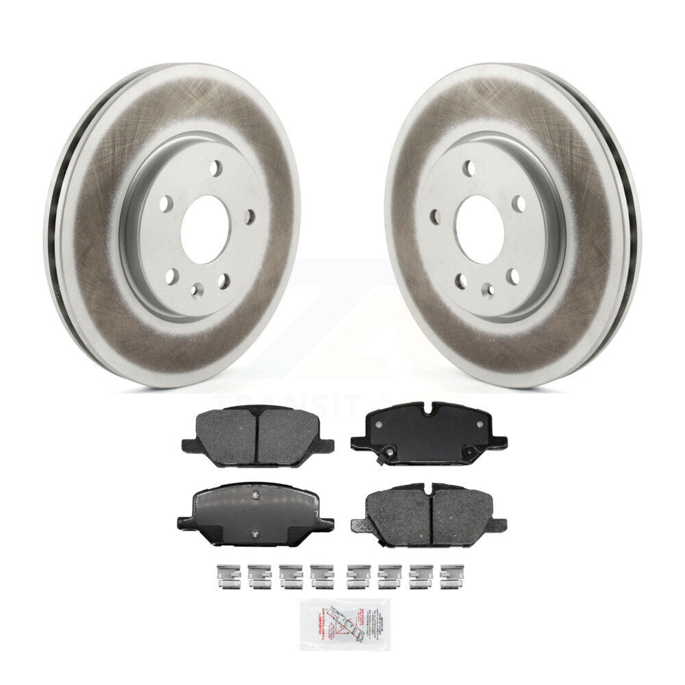 Front Coated Disc Brake Rotors And Ceramic Pads Kit For Buick Envision Cadillac XT4 KGA-100205