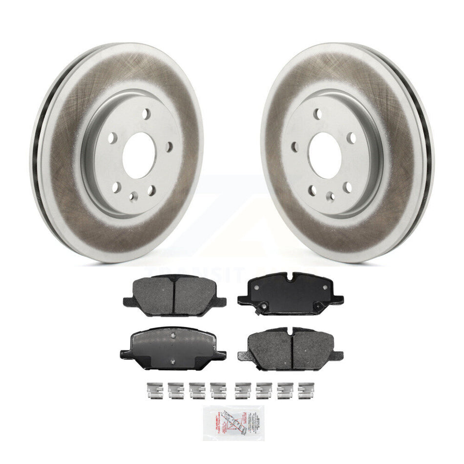 Front Coated Disc Brake Rotors And Ceramic Pads Kit For Buick Envision Cadillac XT4 KGA-100205