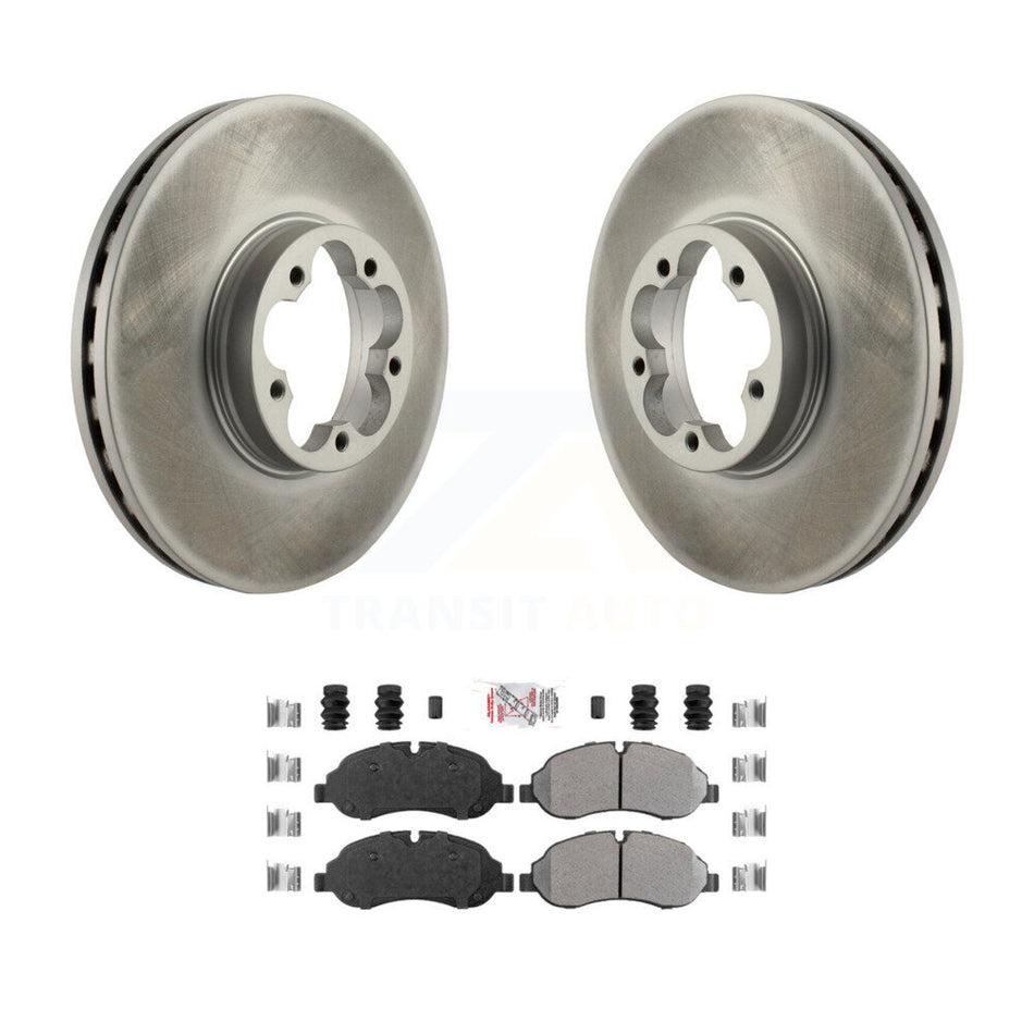 Front Coated Disc Brake Rotors And Semi-Metallic Pads Kit For Ford Transit-350 HD KGA-100206