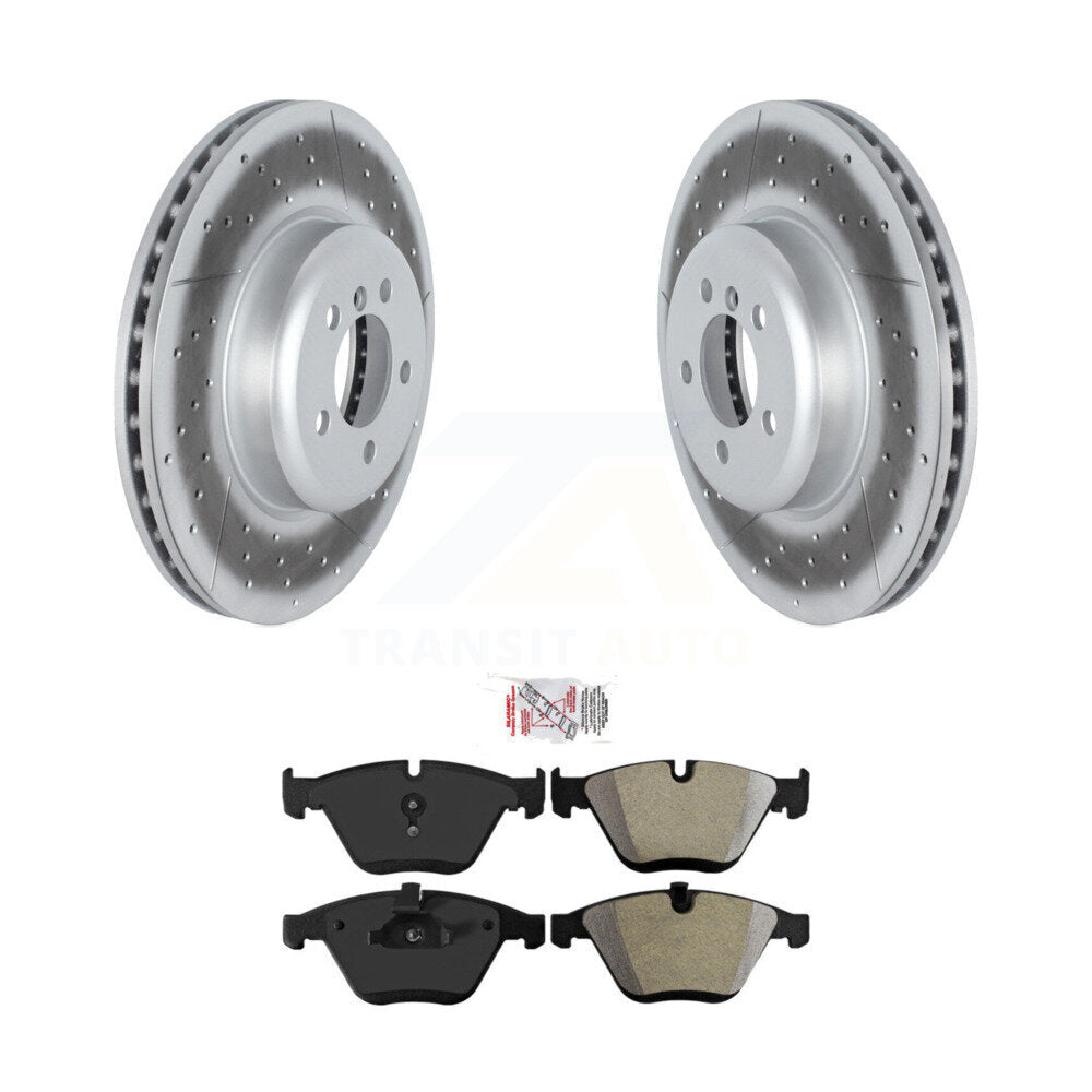 Front Coated Disc Brake Rotors And Semi-Metallic Pads Kit For 2013 BMW 328i xDrive 335i KGA-100212
