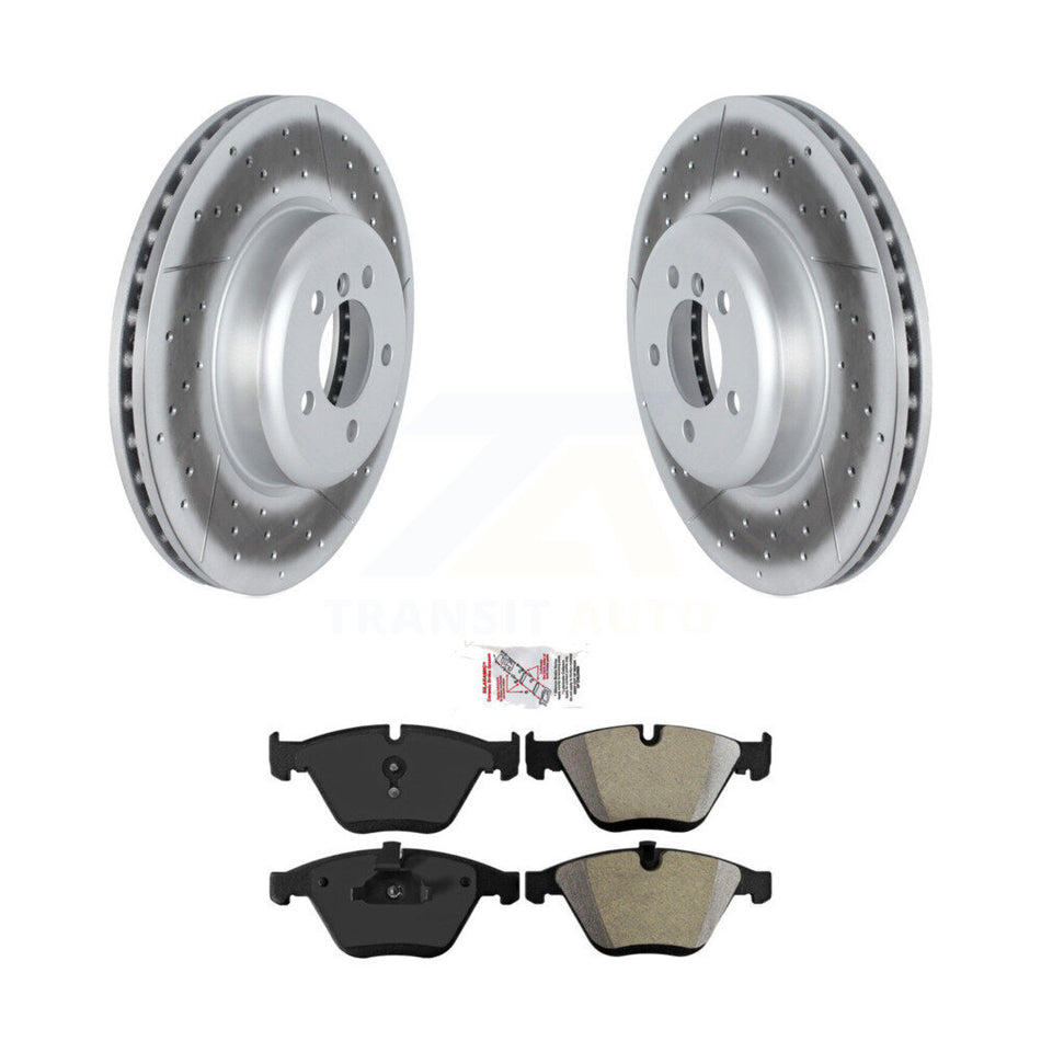 Front Coated Disc Brake Rotors And Semi-Metallic Pads Kit For 2013 BMW 328i xDrive 335i KGA-100212