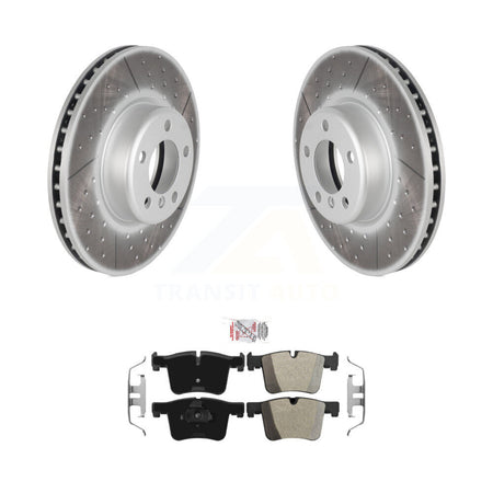 Front Coated Disc Brake Rotors And Semi-Metallic Pads Kit For BMW 335i xDrive GT KGA-100215
