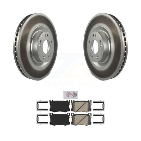 Front Coated Disc Brake Rotors And Ceramic Pads Kit For Hyundai Genesis G80 Kia K900 3.8L KGA-100227