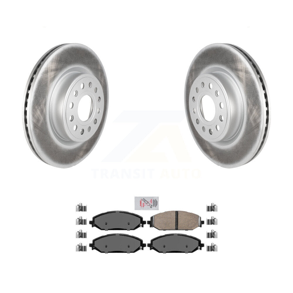 Front Coated Disc Brake Rotors And Ceramic Pads Kit For Ram 1500 KGA-100230