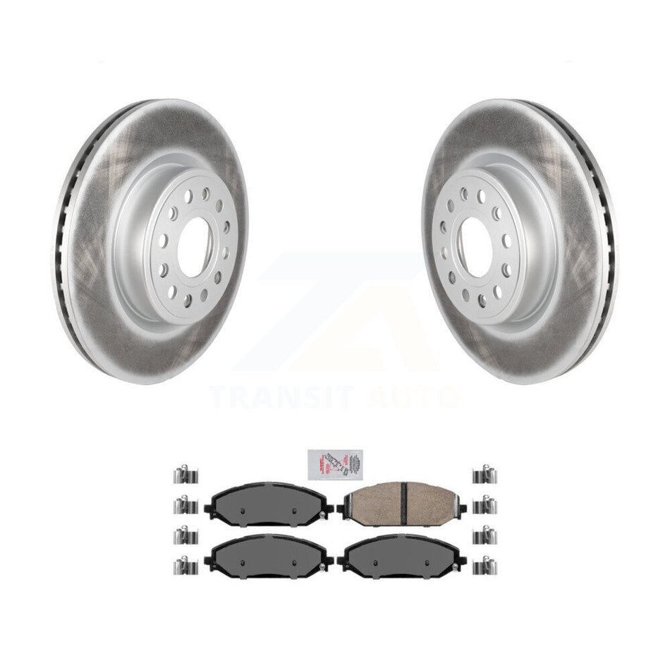 Front Coated Disc Brake Rotors And Ceramic Pads Kit For Ram 1500 KGA-100230