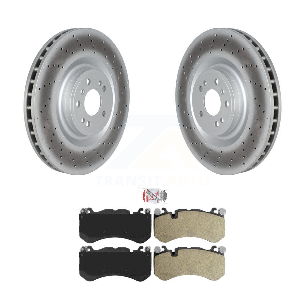 Front Coated Disc Brake Rotors And Semi-Metallic Pads Kit For Mercedes-Benz ML63 AMG KGA-100244