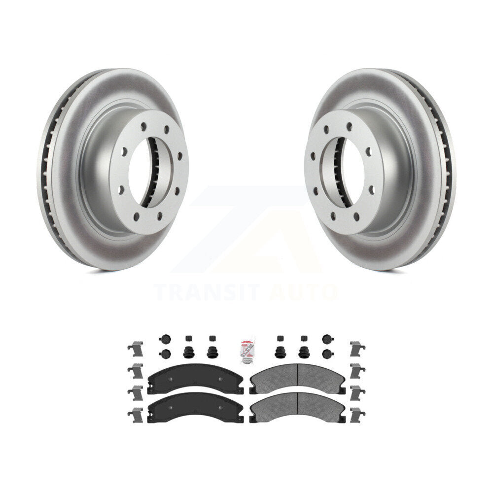 Front Coated Brake Rotors Semi-Metallic Pad Kit For 2012-2021 Nissan NV2500 NV3500 NV1500 KGA-100262