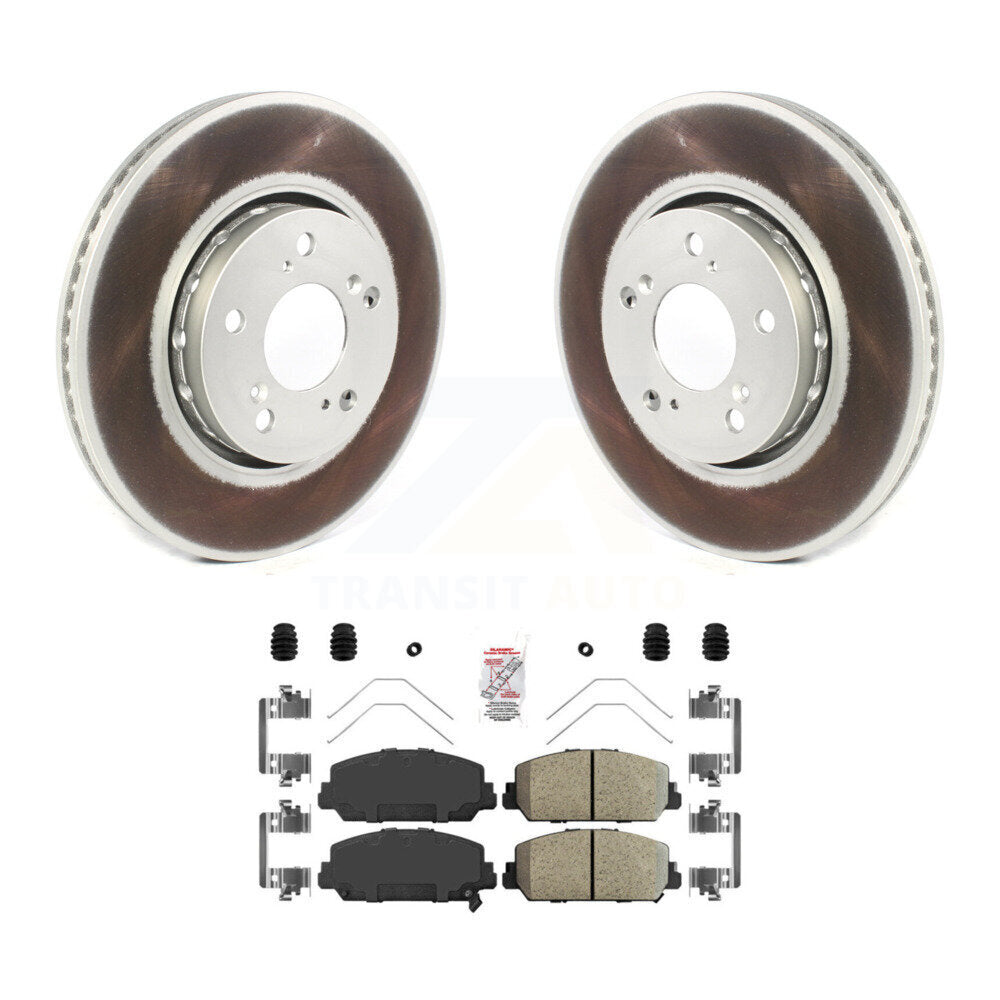 Front Coated Disc Brake Rotors And Ceramic Pads Kit For Acura RLX KGA-100272