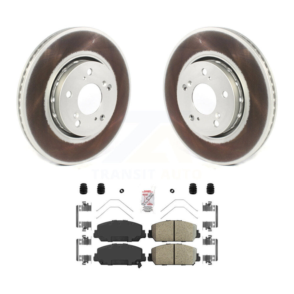 Front Coated Disc Brake Rotors And Ceramic Pads Kit For Acura RLX KGA-100272