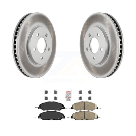 Front Coated Disc Brake Rotors And Ceramic Pads Kit For 2005-2010 Ford Mustang Base KGA-100277