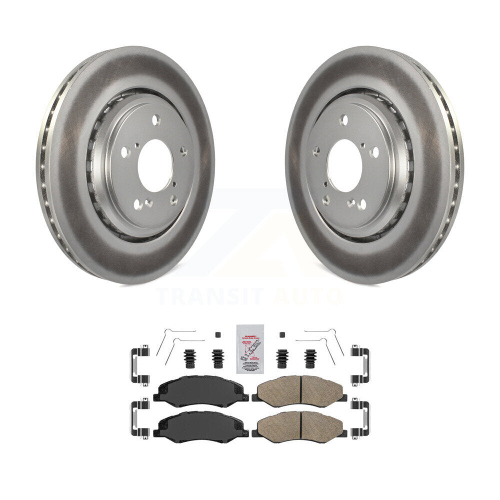 Front Coated Disc Brake Rotors And Ceramic Pads Kit For 2018-2023 Honda Odyssey KGA-100285