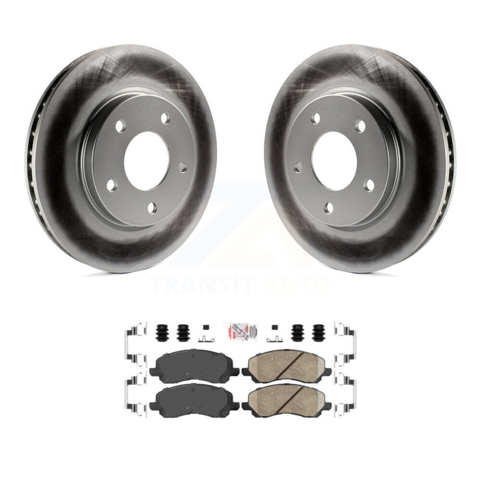 Front Coated Disc Brake Rotors And Ceramic Pads Kit For Mitsubishi Lancer Dodge Caliber KGA-100296