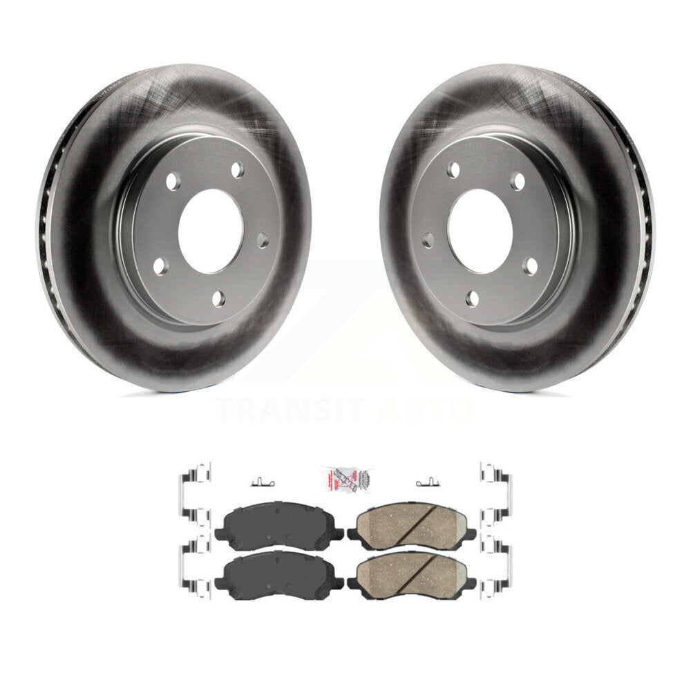 Front Coated Disc Brake Rotors And Ceramic Pads Kit For Mitsubishi Lancer Dodge Caliber KGA-100297