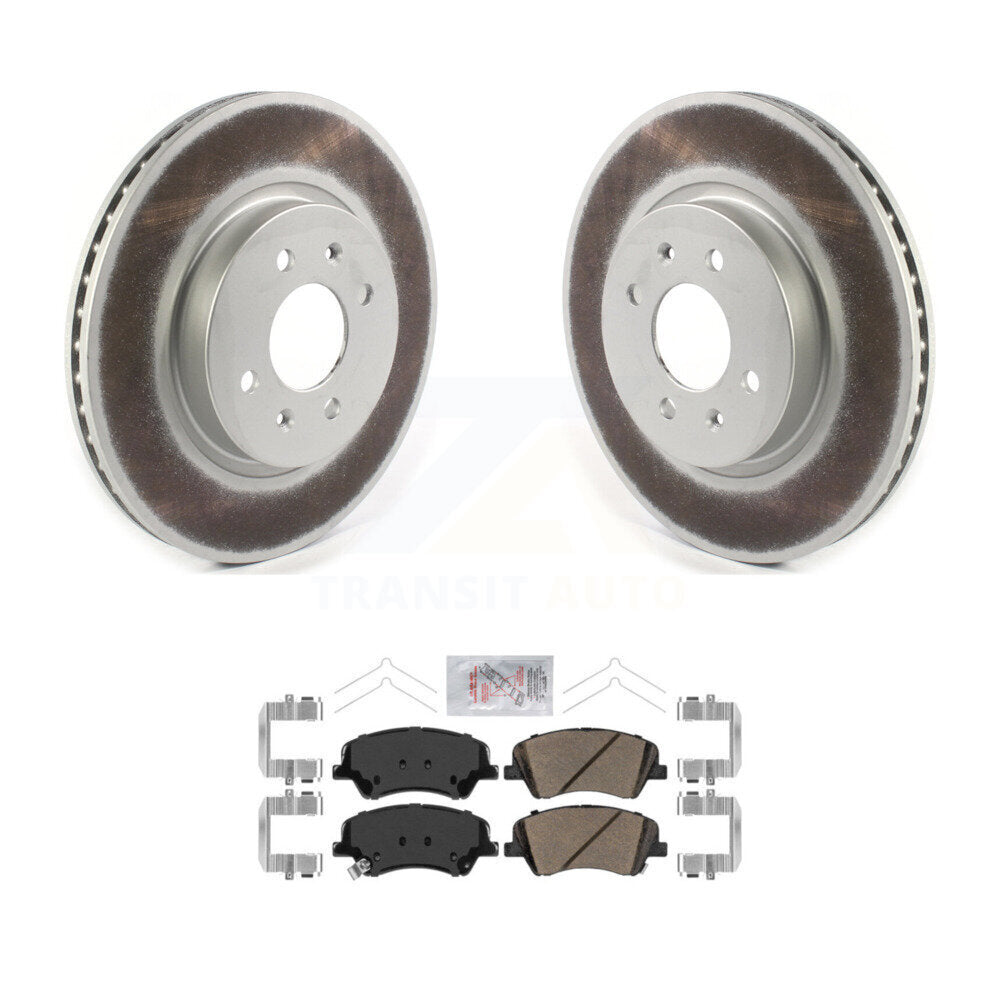 Front Coated Disc Brake Rotors And Ceramic Pads Kit For Kia Rio Hyundai Accent KGA-100304