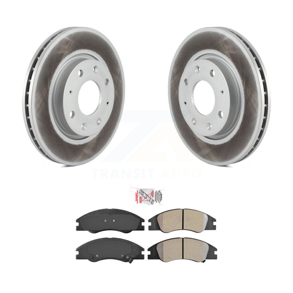 Front Coated Disc Brake Rotors And Semi-Metallic Pads Kit For Kia Spectra Spectra5 KGA-100307