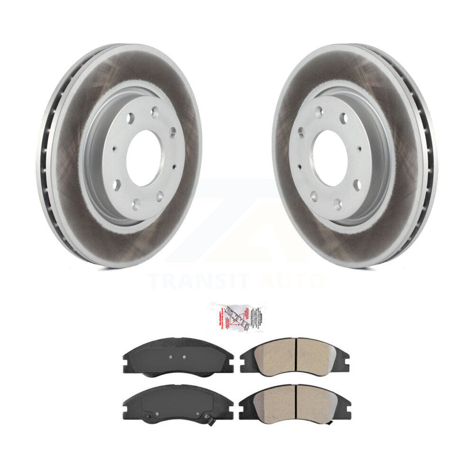 Front Coated Disc Brake Rotors And Semi-Metallic Pads Kit For Kia Spectra Spectra5 KGA-100307