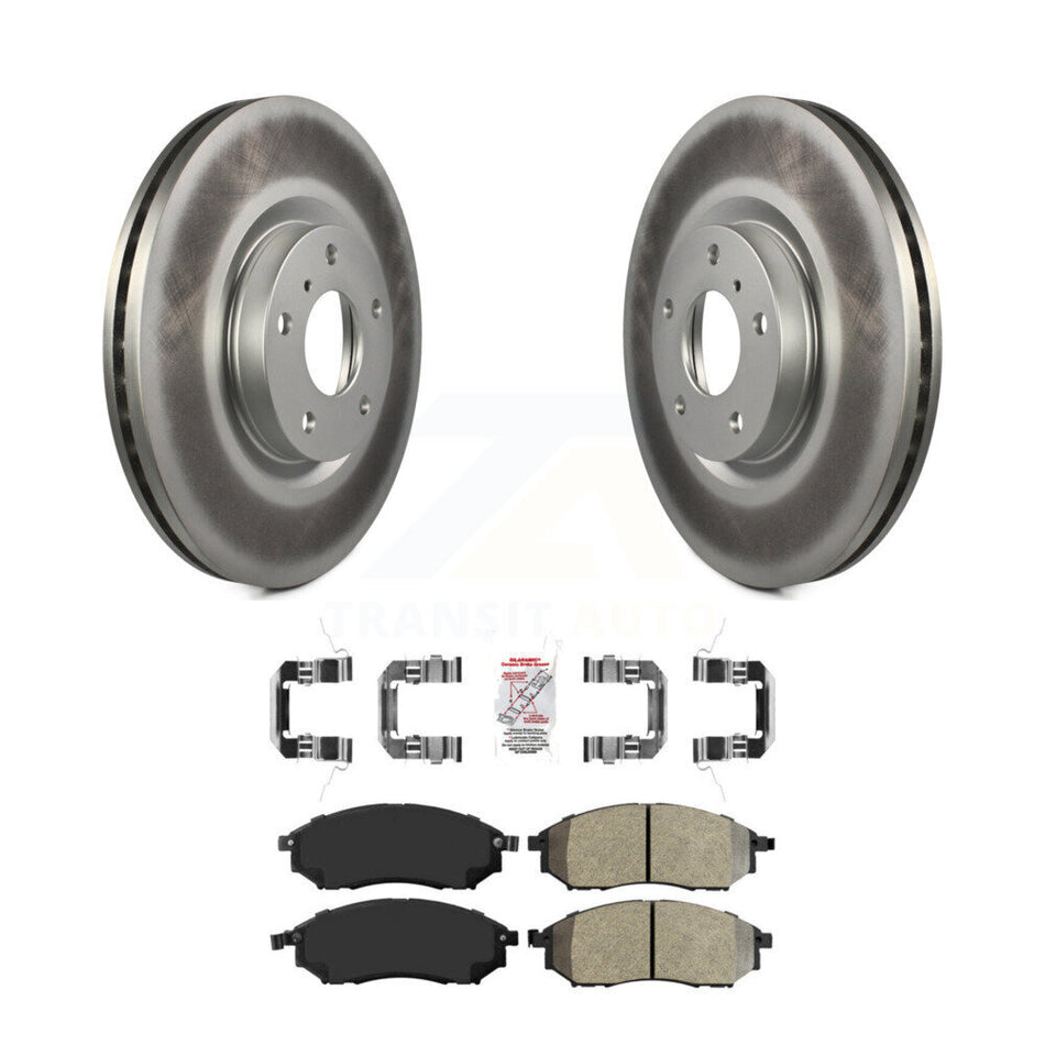 Front Coat Brake Rotor Semi-Metallic Pad Kit For INFINITI Nissan Murano G37 G35 EX35 370Z KGA-100309