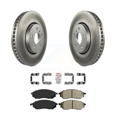 Front Coated Disc Brake Rotors And Semi-Metallic Pads Kit For INFINITI FX35 FX37 FX45 KGA-100314