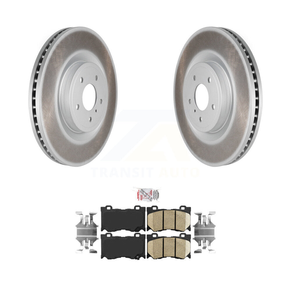 Front Coated Brake Rotors Ceramic Pad Kit For INFINITI Q50 G37 Nissan 370Z Q60 M37 FX50 Z KGA-100315