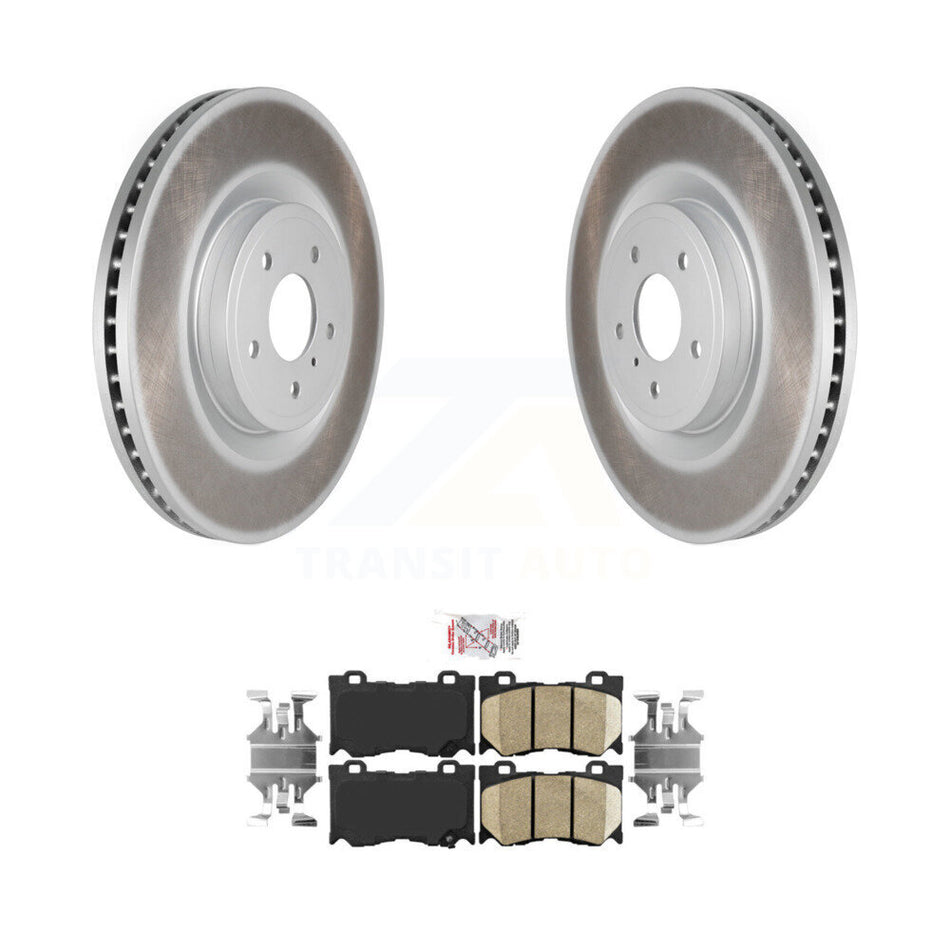 Front Coated Brake Rotors Ceramic Pad Kit For INFINITI Q50 G37 Nissan 370Z Q60 M37 FX50 Z KGA-100315
