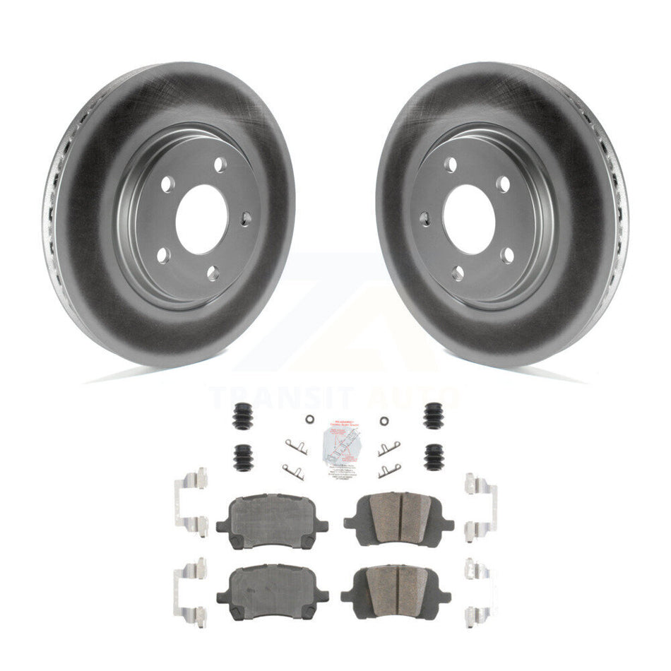 Front Coated Brake Rotor Ceramic Pad Kit For Chevrolet Malibu Pontiac G6 Cobalt G5 Saturn KGA-100324