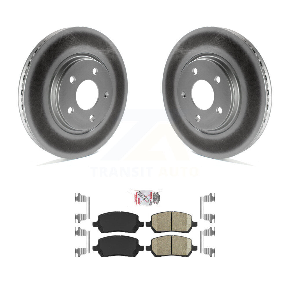 Front Coated Disc Brake Rotors And Ceramic Pads Kit For Pontiac G5 With Rear Brakes KGA-100328