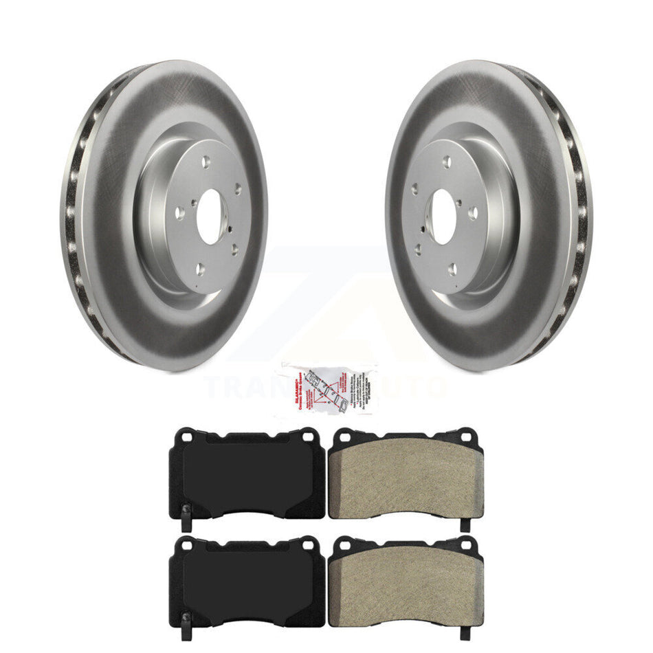 Front Coated Disc Brake Rotors And Semi-Metallic Pads Kit For Subaru Impreza WRX STI KGA-100334