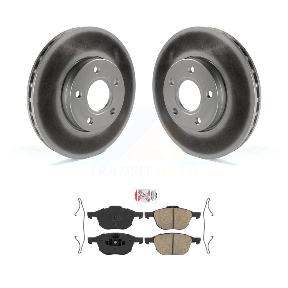 Front Coated Disc Brake Rotors And Ceramic Pads Kit For Ford Focus C-Max KGA-100350