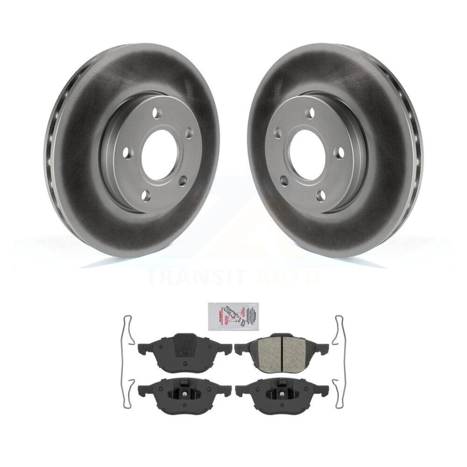 Front Coated Disc Brake Rotors And Semi-Metallic Pads Kit For Ford Focus C-Max KGA-100351