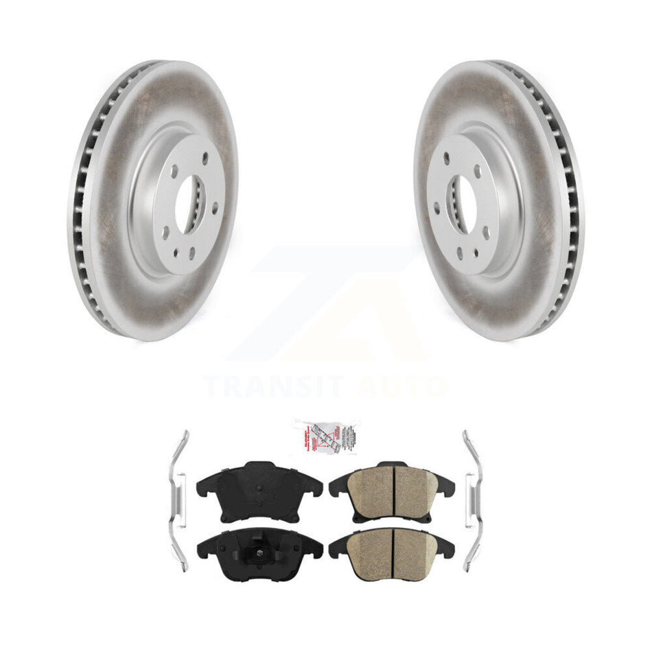 Front Coated Disc Brake Rotors And Ceramic Pads Kit For Ford Fusion Lincoln MKZ KGA-100359