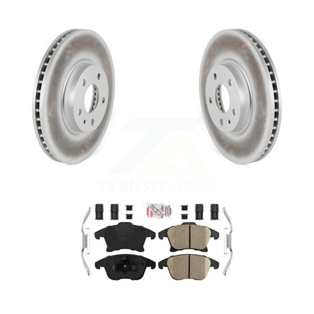 Front Coated Disc Brake Rotors And Ceramic Pads Kit For Ford Fusion Lincoln MKZ KGA-100360